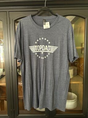 District Men's Heather Navy 'Top Dad' Graphic Tee